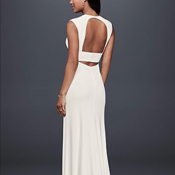 David’s Bridal Wedding/Prom Jersey Dress - Picture 2 of 3